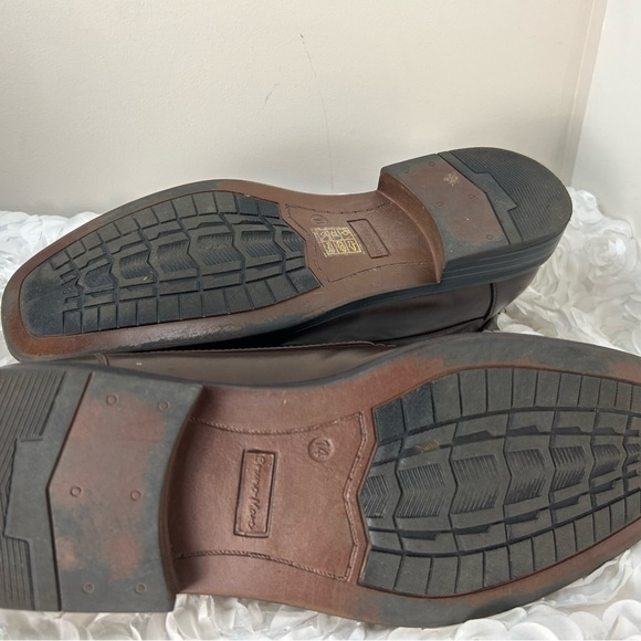 Bruno Marc Goldman-02 Brown Leather Square Toe‎ Loafer Shoes Men's 14 - Picture 12 of 12